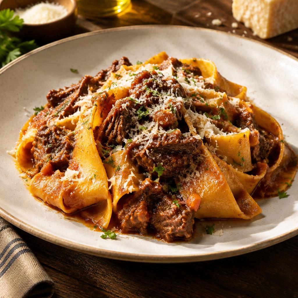 Pappardelle al ragù d’autunno